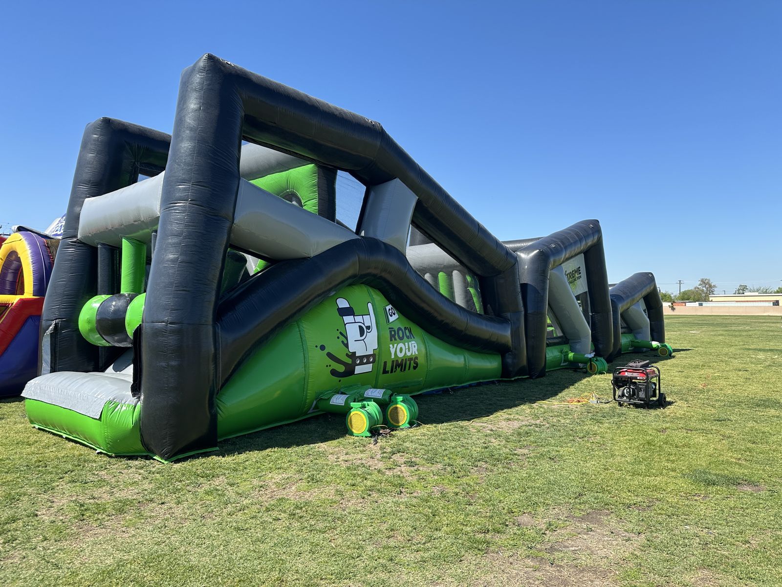 Giant inflatable obstacle course